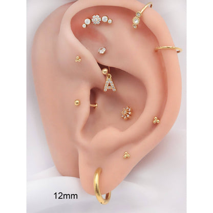 Pendientes de clásicos | bañados en oro de 18k
