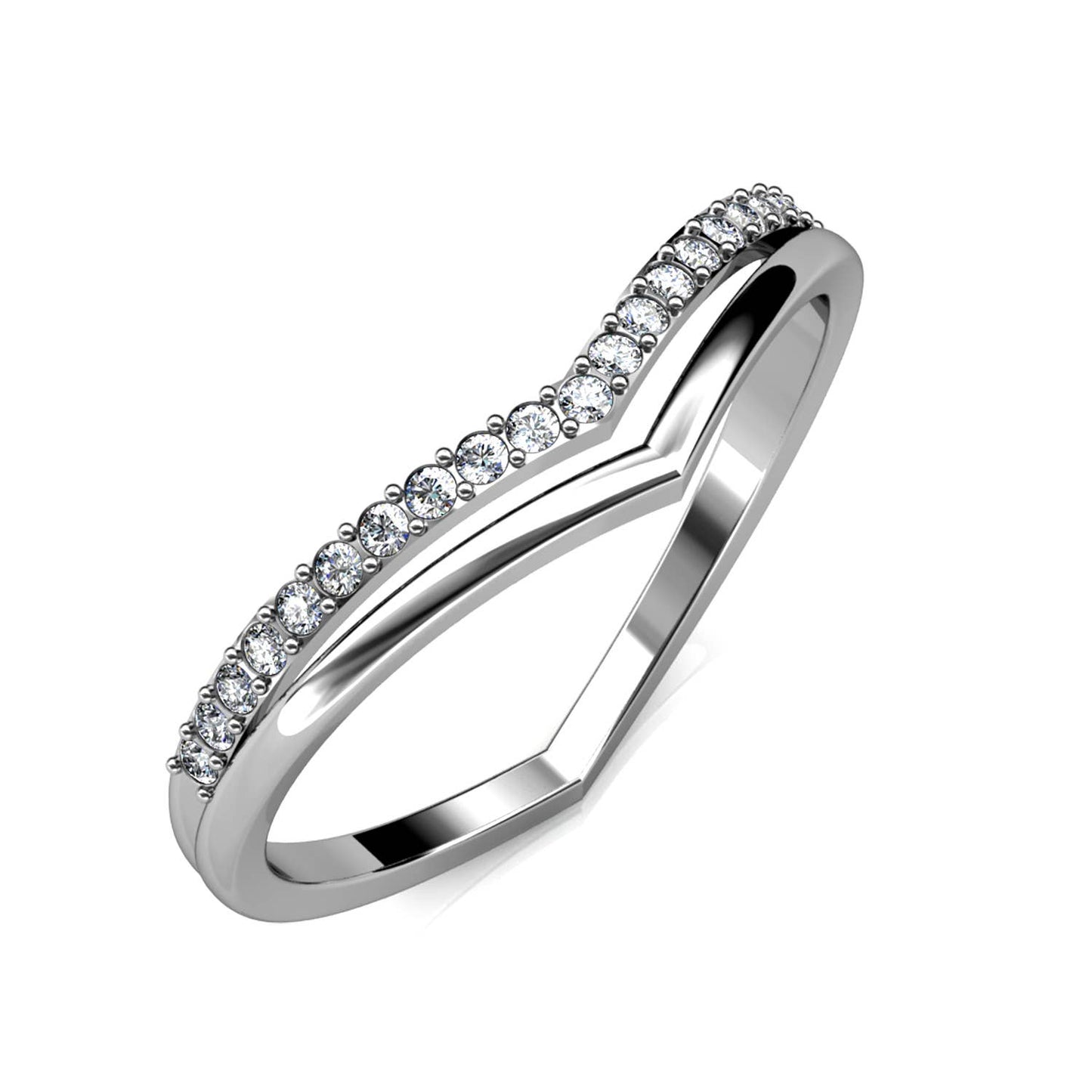 Anillo Tiryns / plata y cristal