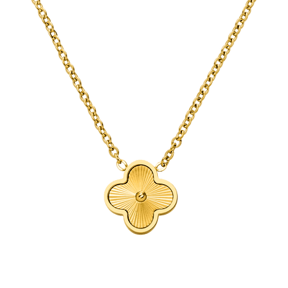Cadena Shine Clover | chapada en oro de 18k
