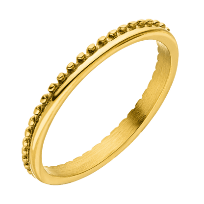 Anillo de medio punto | Chapado en oro de 18k - S (6)