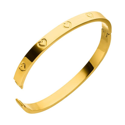 Brazalete en forma de corazón | chapado en oro de 18k