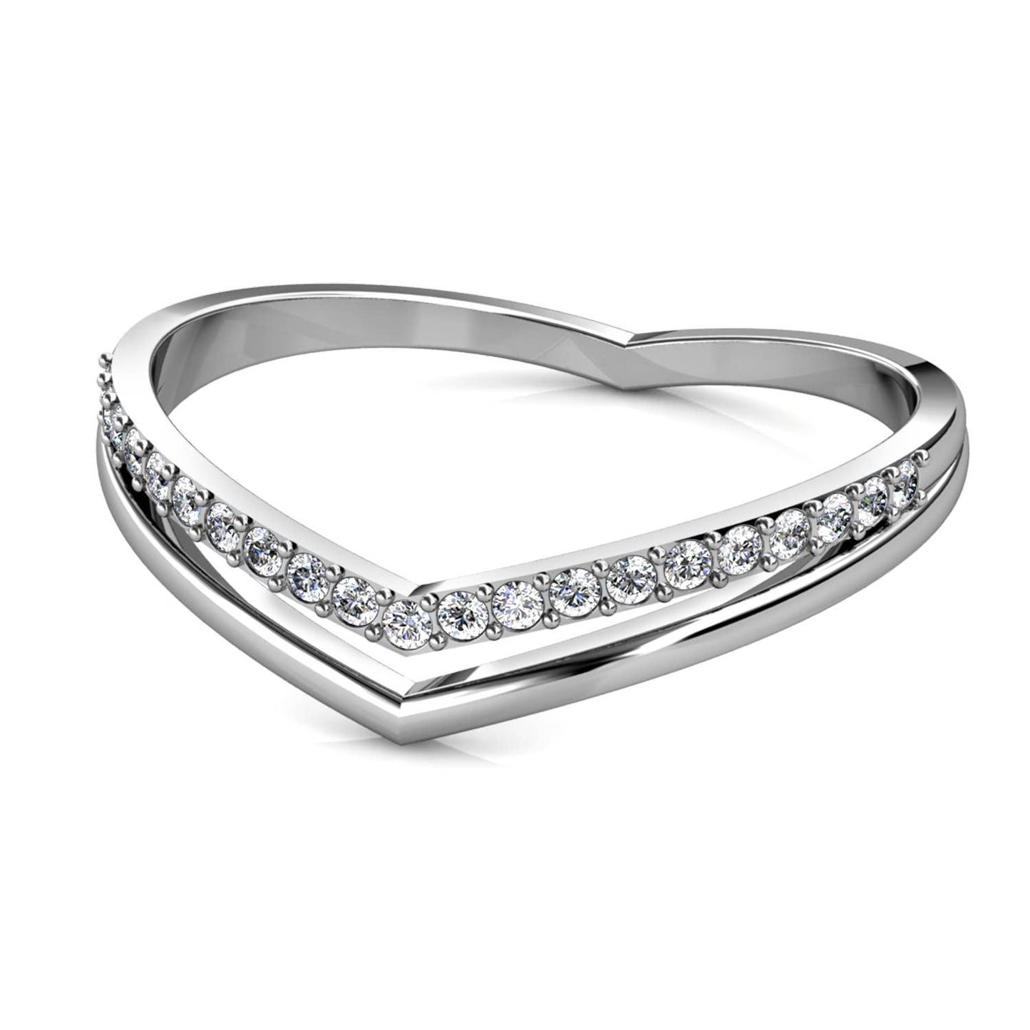 Anillo Tiryns / plata y cristal