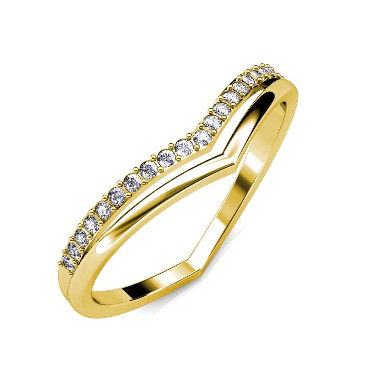 Anillo Tiryns / oro y cristal