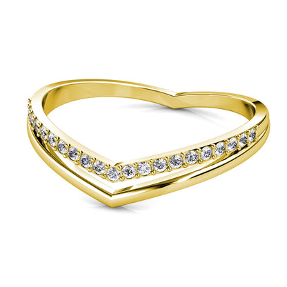 Anillo Tiryns / oro y cristal