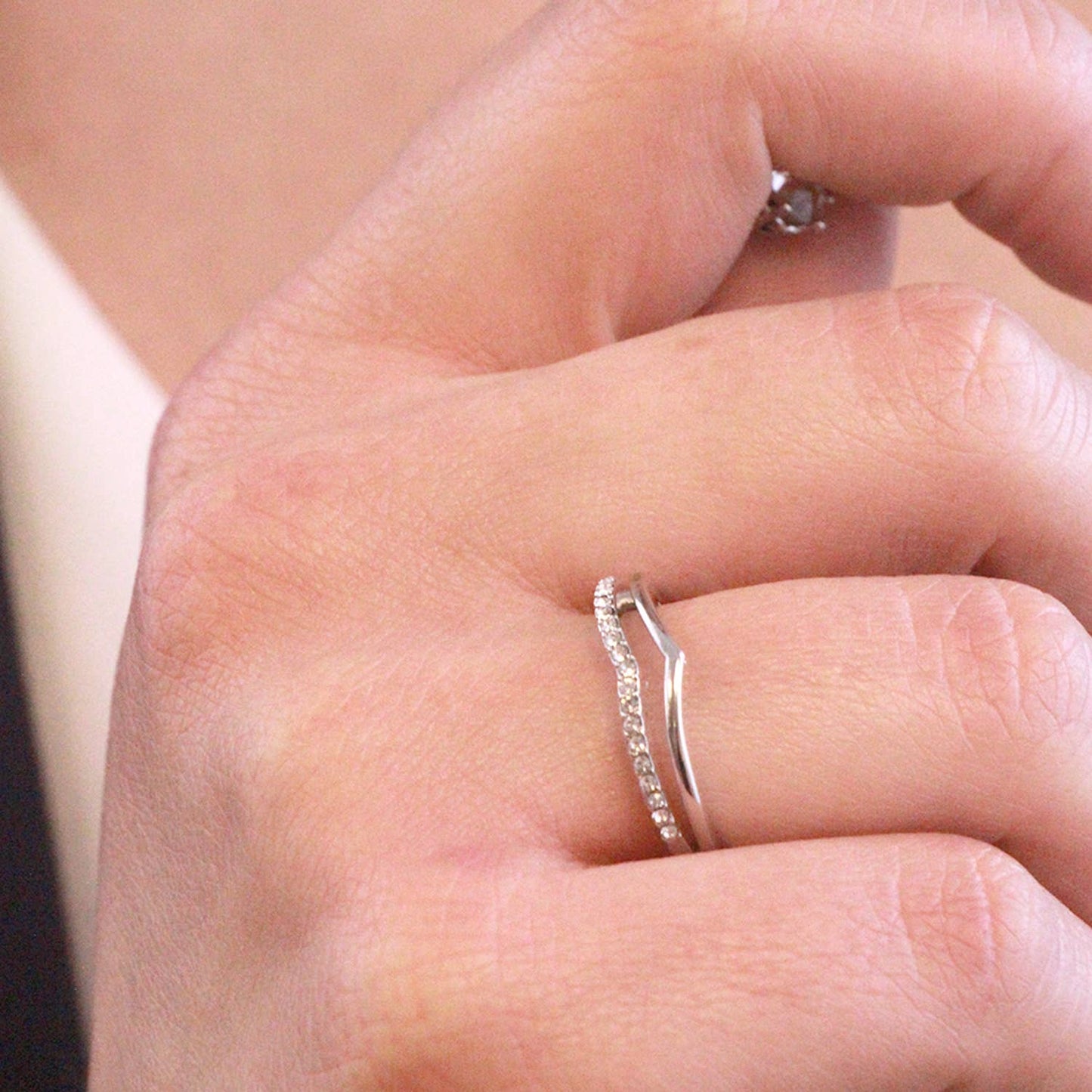 Anillo Tiryns / plata y cristal