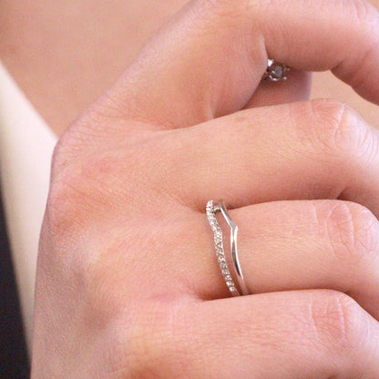 Anillo Tiryns / plata y cristal