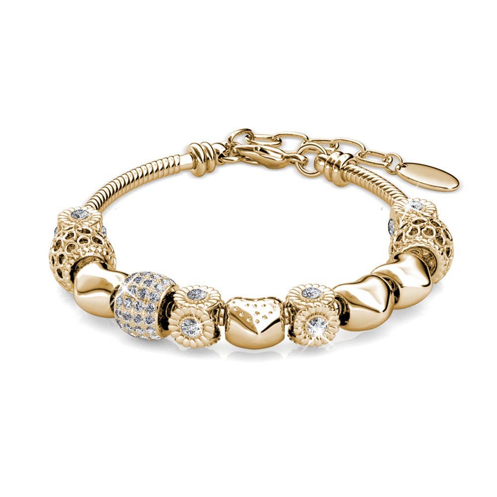 Pulsera Radiant Charm / oro y cristal
