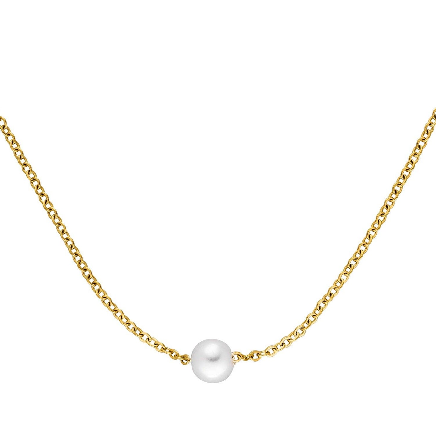 Collar Perla individual | collar de perlas bañadas en oro de 18k